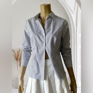 Jones New York Black and White Button Down Shirt